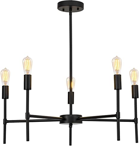 Black chandelier lamp for home