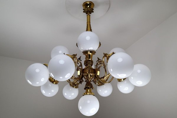 Brass chandeliers