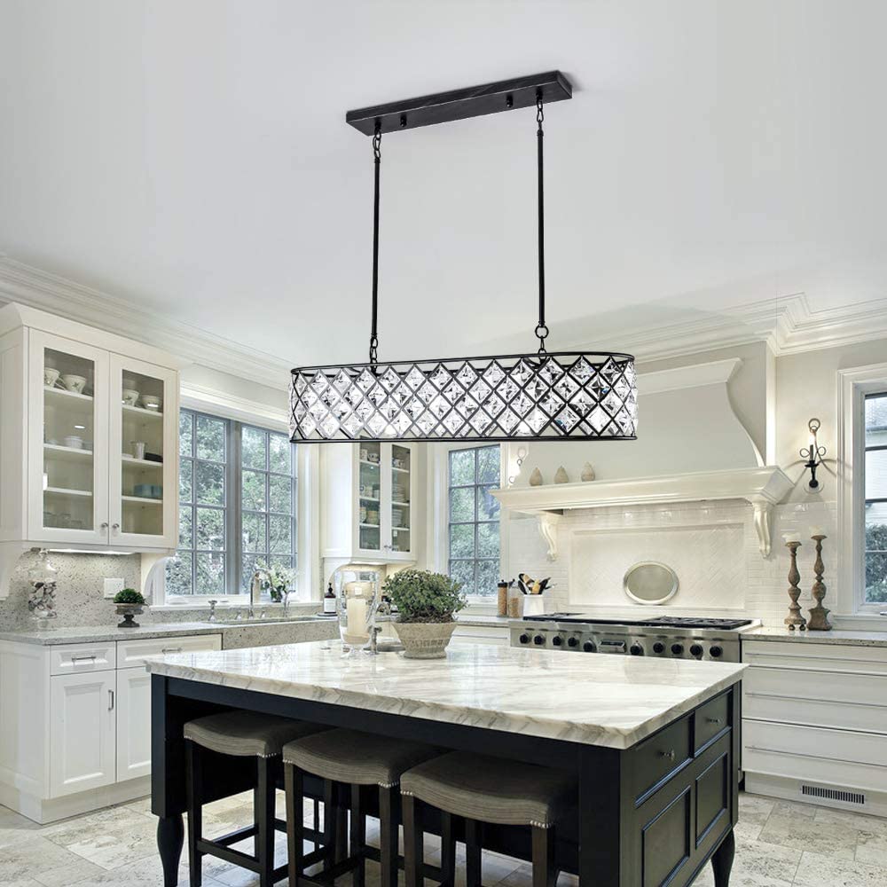 Chandelier in the kitchen