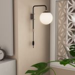 Has well diffused light two bright wall lamps