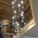 Large chandelier lighting for foyer