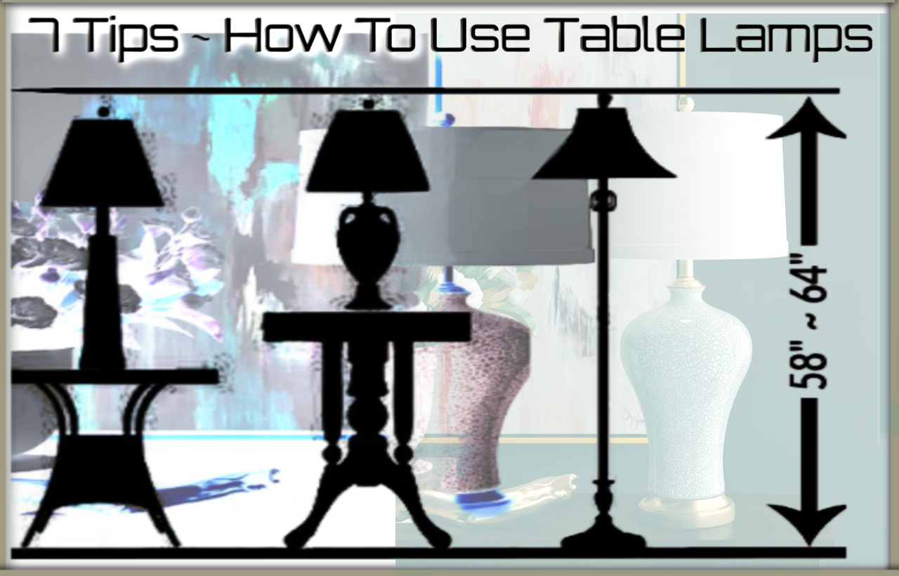 Proper use of large table lamps