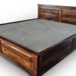 sheesham wooden king size bed with storage
