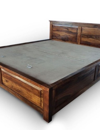 sheesham wooden king size bed with
  storage