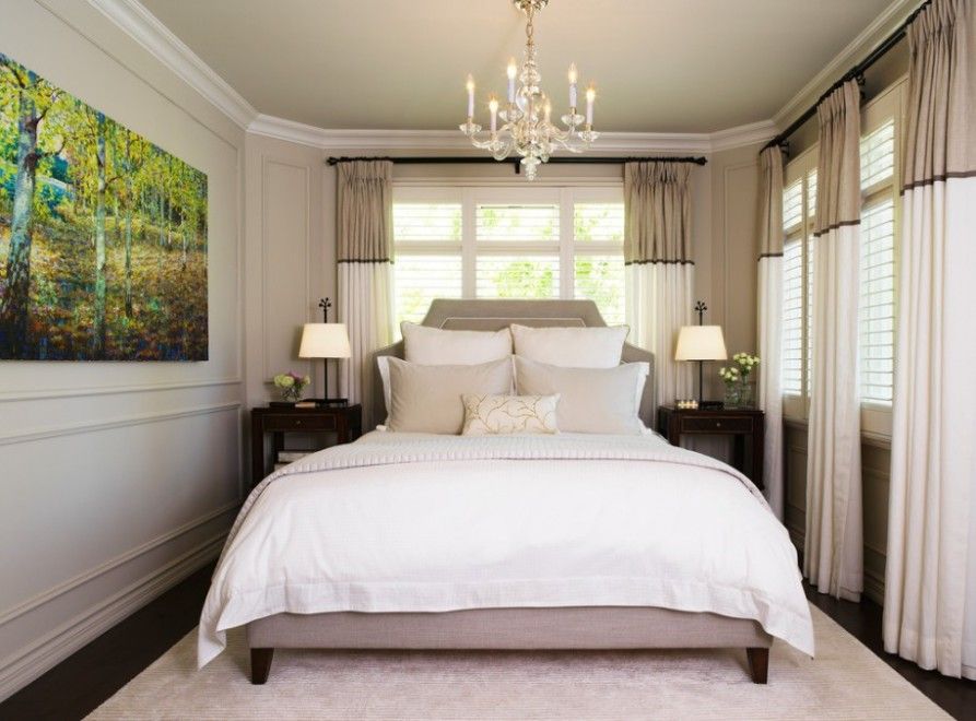 Small chandeliers in the bedroom