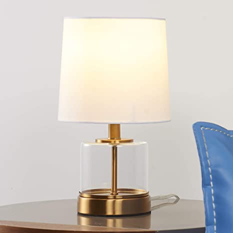 suitable small glass table lamp for home