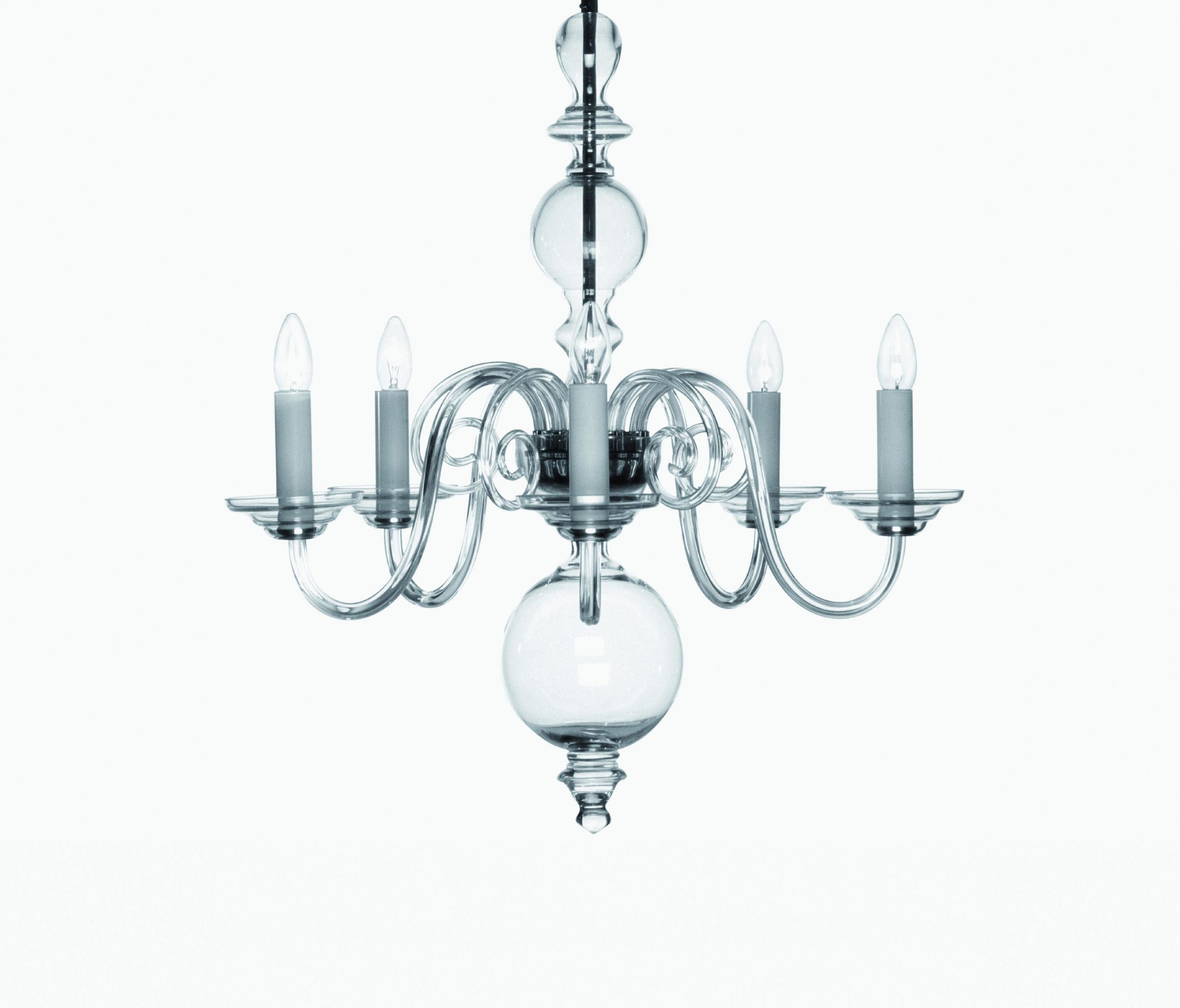 Traditional chandelier glass