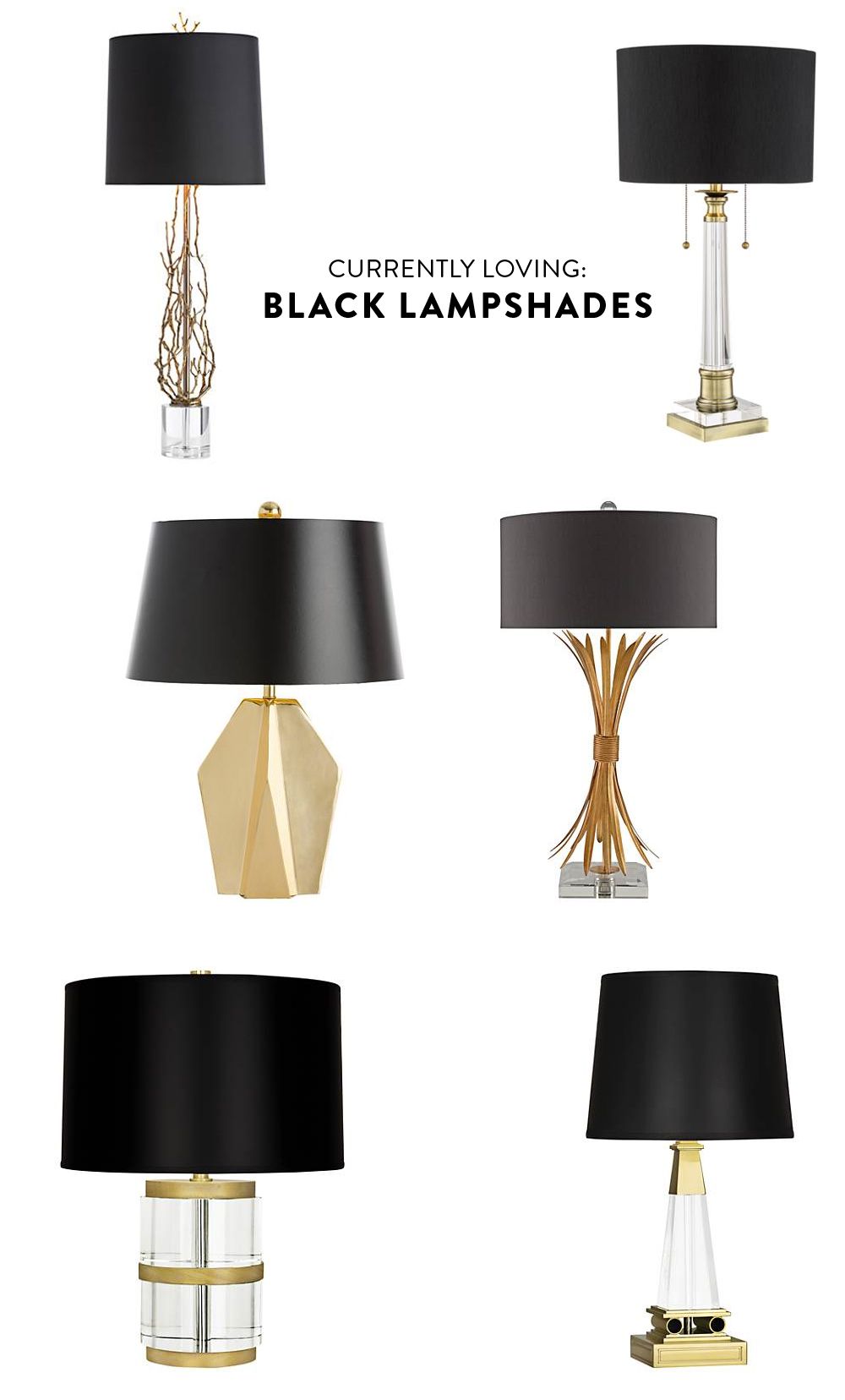 Unique and elegant black lampshades