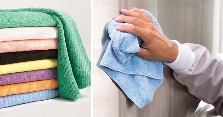 Using microfiber towels