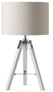 White wooden lamp with several advantages