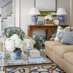 Blue and White decor in 2024 | Blue and green living room, Blue and white living room, Luxe living room