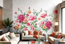 Blooming Spaces: Transform Your Living Room with Floral Wallpaper Designs