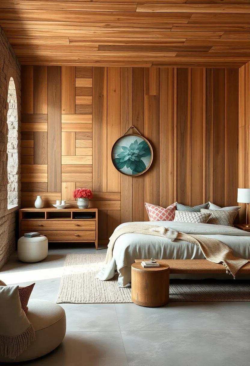 Crafted Barnwood Paneling Interwoven with Soft Pastels to Soften the Rugged Look