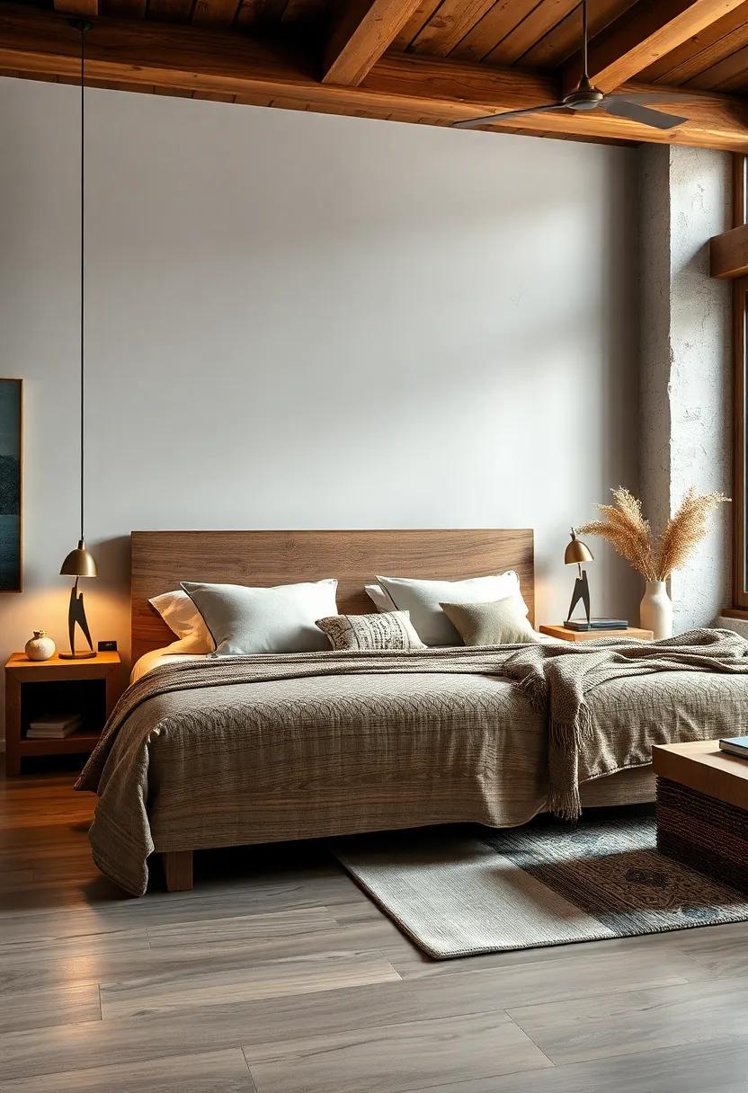 Rough-hewn Barnwood Bedside Tables With Intricate Joinery Showcasing Timeless Craftsmanship