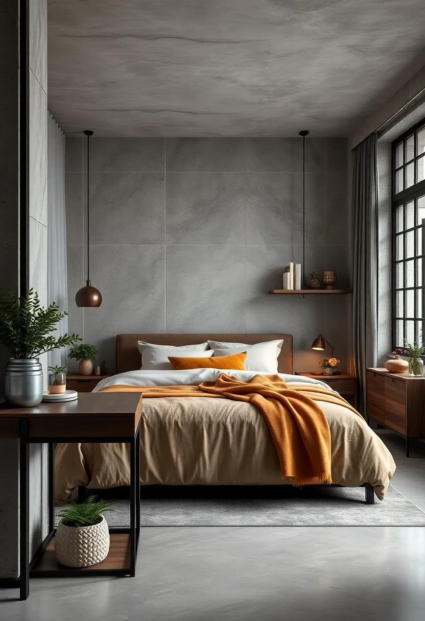 Exploring the Fusion of Rustic Woodside Shelving and Modern Black Metalwork in Bedroom Storage Solutions