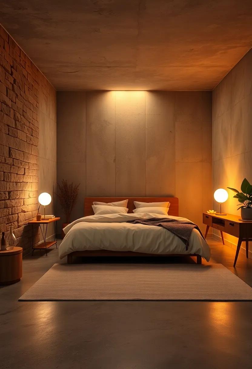 Ambient Glow from Color-Tunable Bulbs Showcasing Sustainable Bedding Textures