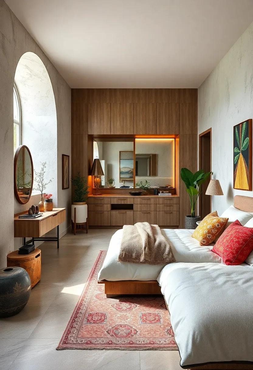 Romantic Master Suite with Soft Pink Hues, Lace Details, and an Inviting Dressing Sitting Area with Delicate Finishes