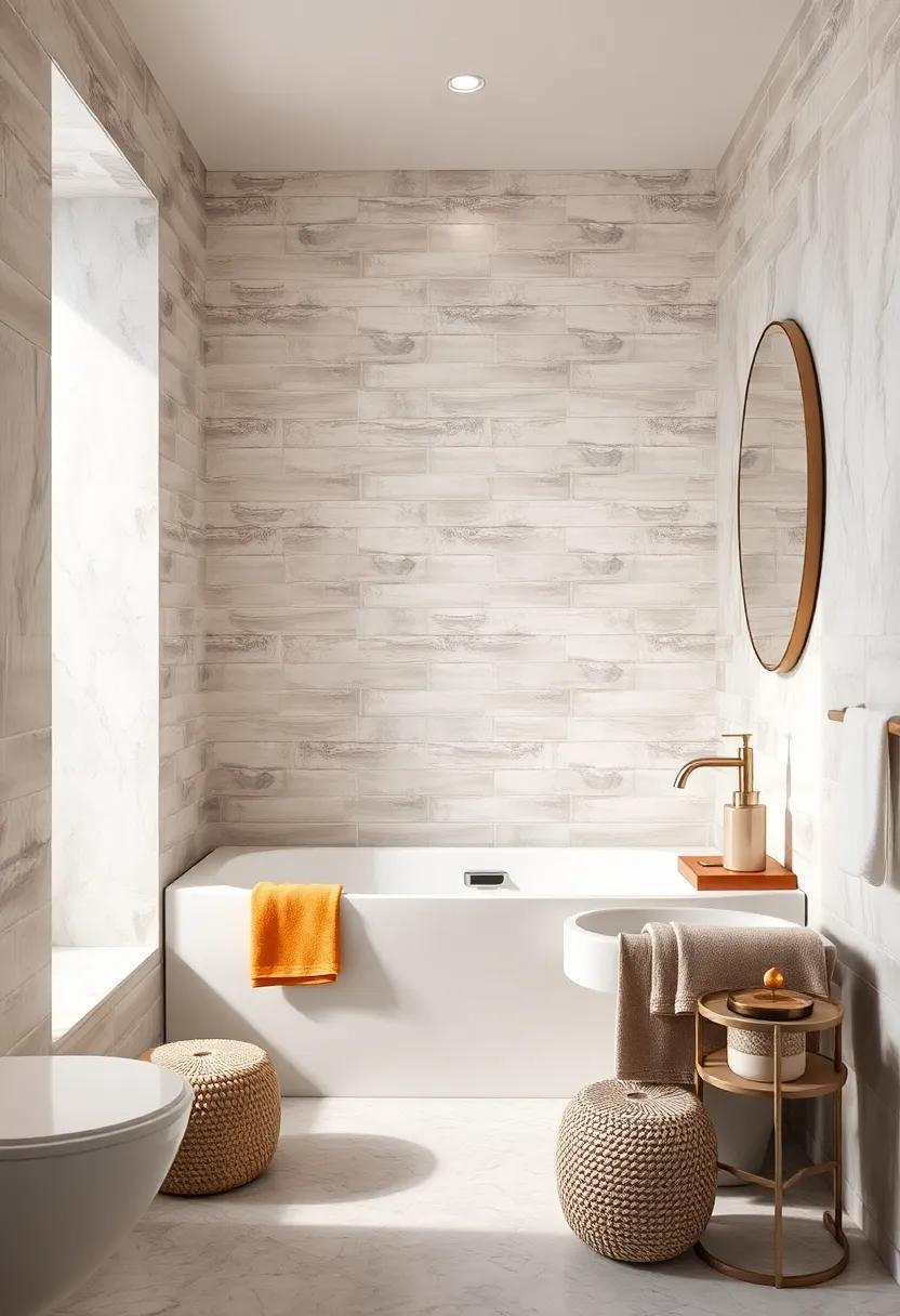 Timeless Subway Tile Walls with a Glossy Finish Reflecting Calmness and Refinement
