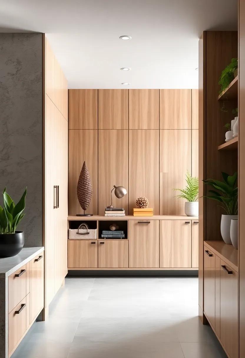Entryway Cabinets with Integrated Planters Adding Touches of Greenery to Indoor Storage Solutions
