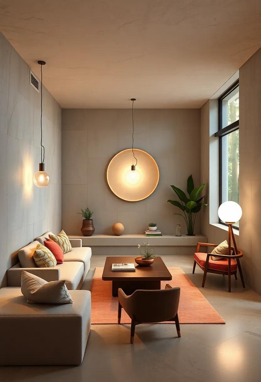 Organic Shaped Lamps Carving Out Calming Shadows in Zen-Inspired Reading Nooks