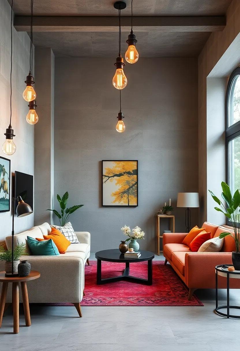 Vintage Edison Bulbs in Industrial Fixtures Embracing Nostalgic Charm in Contemporary Rooms