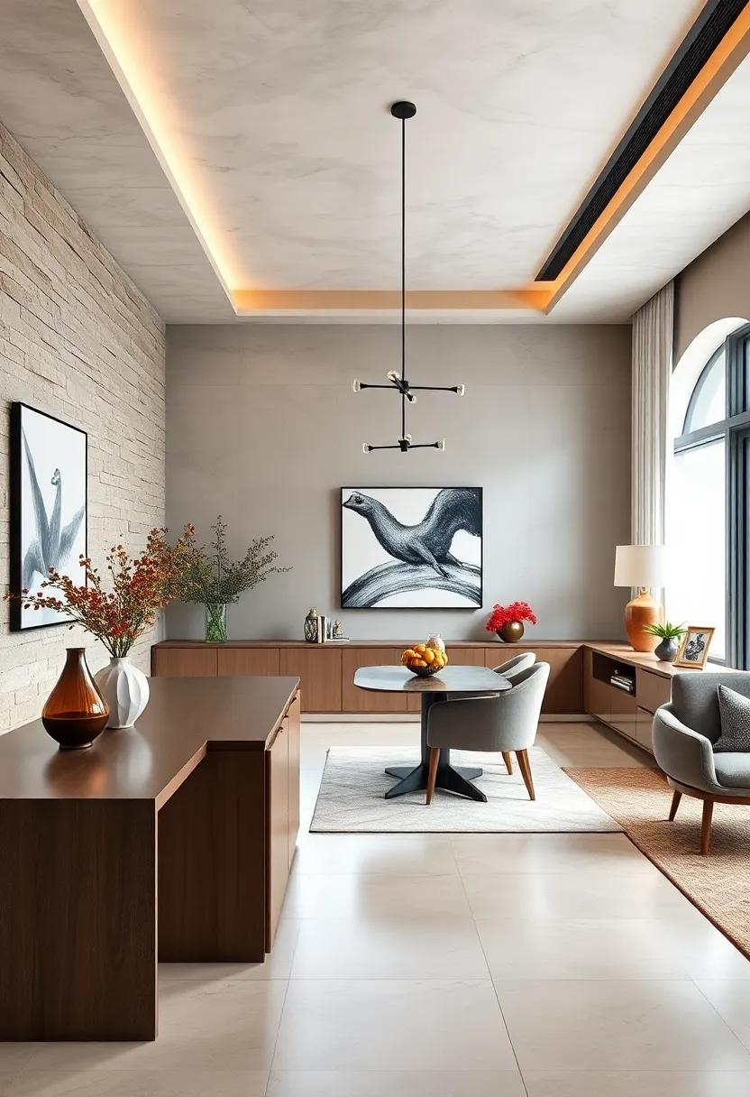 Custom Built-In Buffets with Hidden Storage Maintaining Sleekness While Maximizing Space