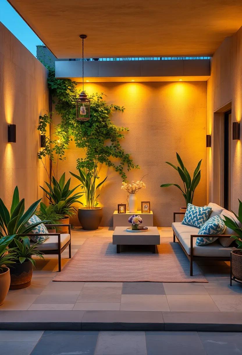 Warm Toned Wall Washers Illuminating Climbing Plants To Create Living Light Sculptures After Sundown