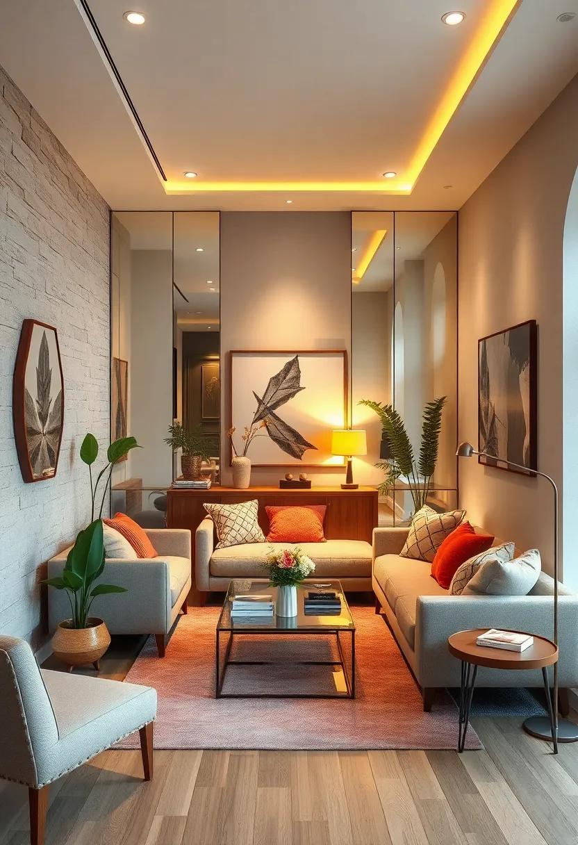 Mirrored Accents Expanding Perception of Space While Keeping a Serene Ambiance