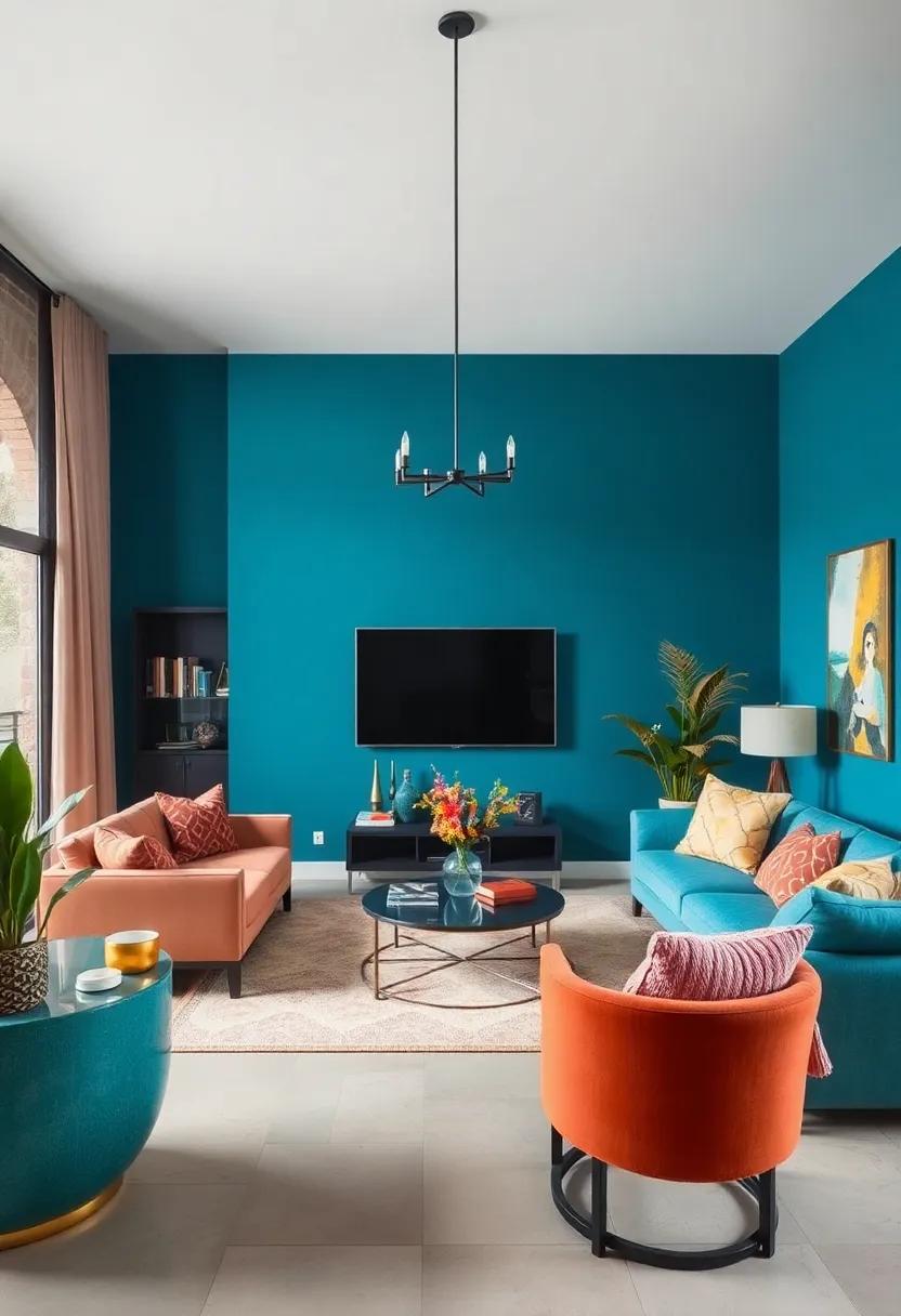 Vibrant Pumpkin Orange Walls Evoking Warmth and Festivity in Seasonal Decor Themes