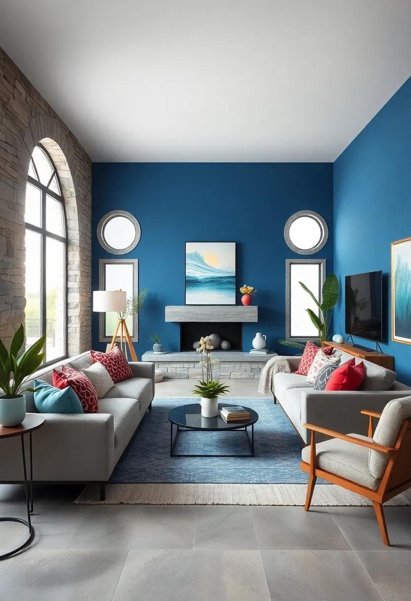 Ocean Blue Ombre Effect Bringing Depth and Tranquility to Coastal Lifestyle Inspired Rooms