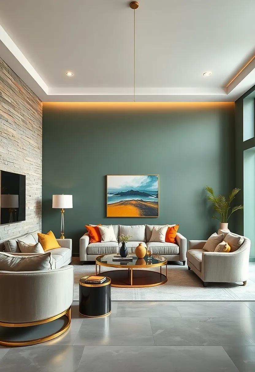 Elevate Your Living Room: Stunning Wall Colors Paired with Gold Accents