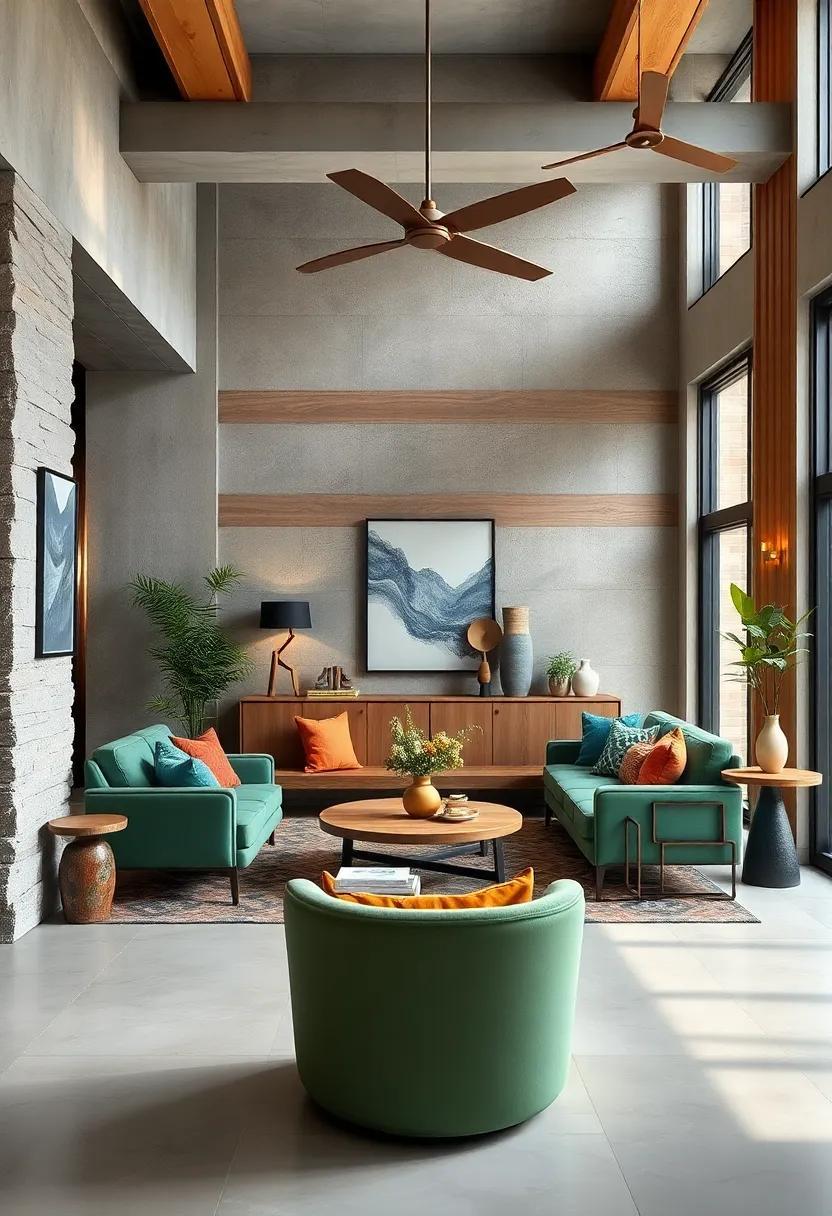 Blending Harmony: Eclectic Spaces Enhanced by Natural Wood Elements