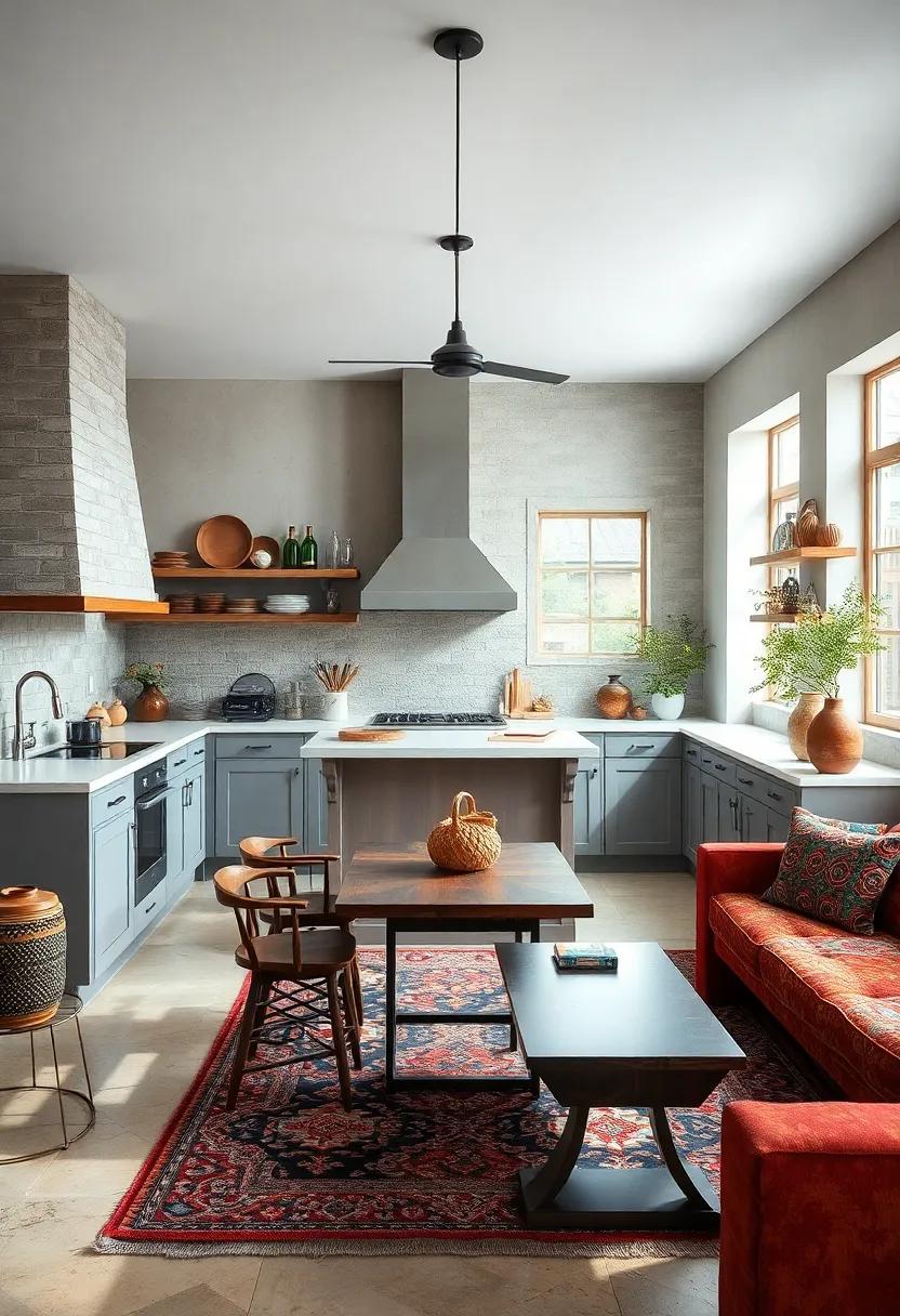 Integrating Global Patterns In Rugs And Upholstery To Elevate Eclectic Kitchen Vibes With Cultural Flair