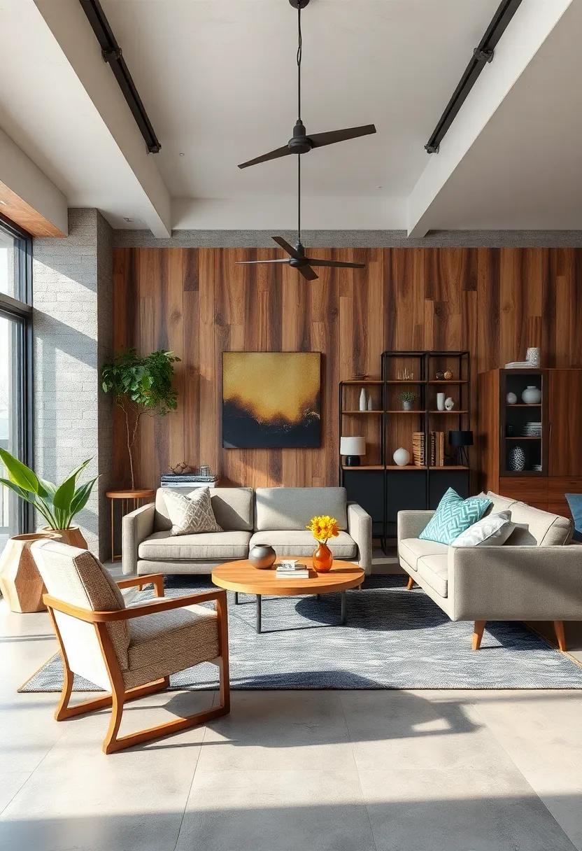 Juxtaposing Smooth Metal with Raw Timber for an Industrial Eclectic Interior Vibe