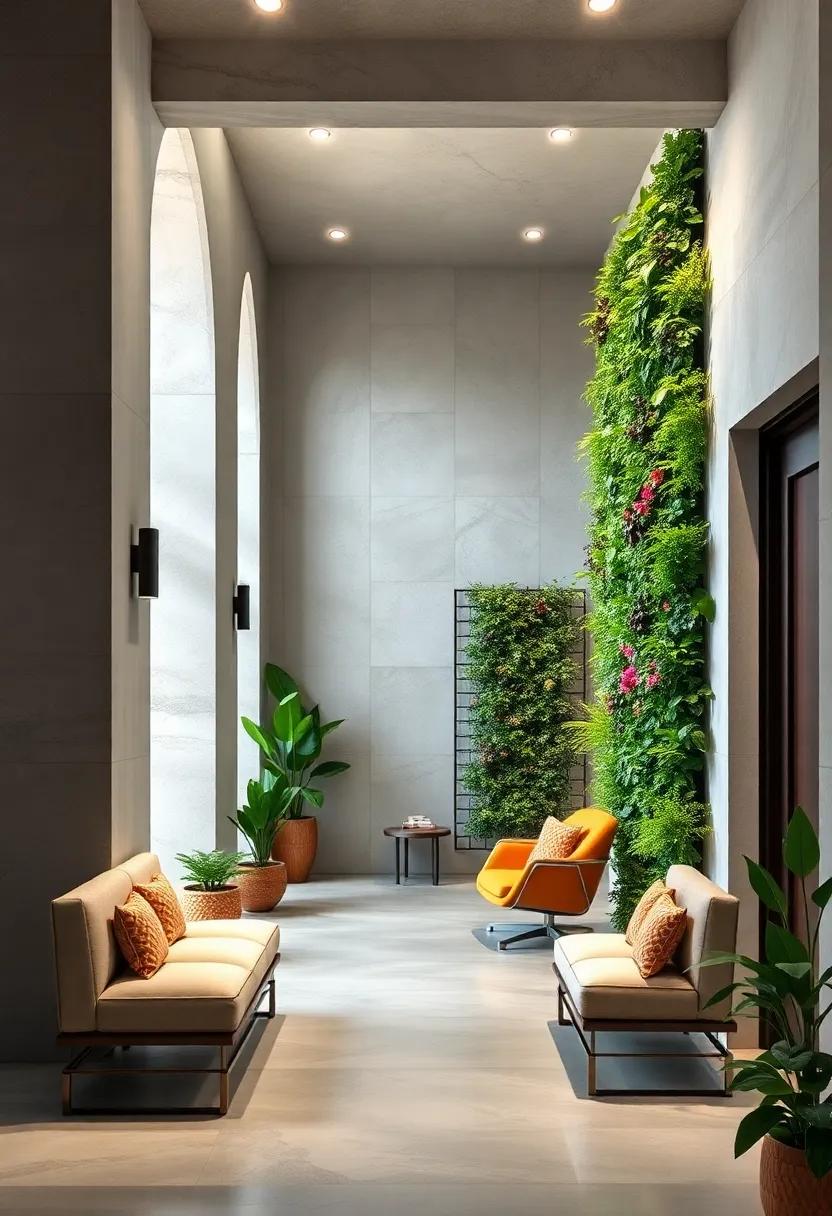 Elevate Your Entryway With Lush Vertical Wall Gardens Bursting With Color and Texture That Inspire Serenity