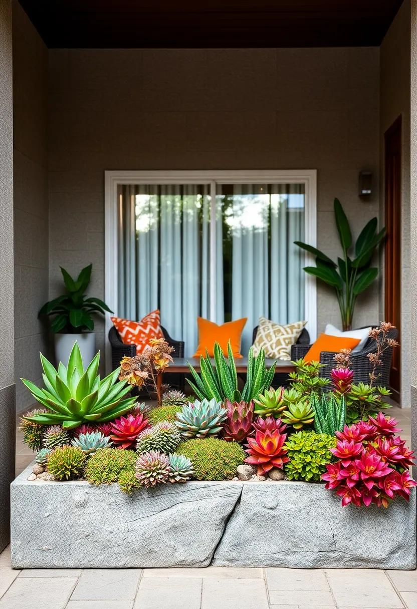 Vibrant Succulent Arrangements That Bring Texture and Color To Your Front Yard Planter Boxes