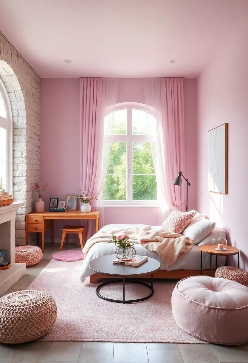 Serene Corners Where Lavender Hues Gently Embrace Soft Blush Accents for a Tranquil Girls' Retreat
