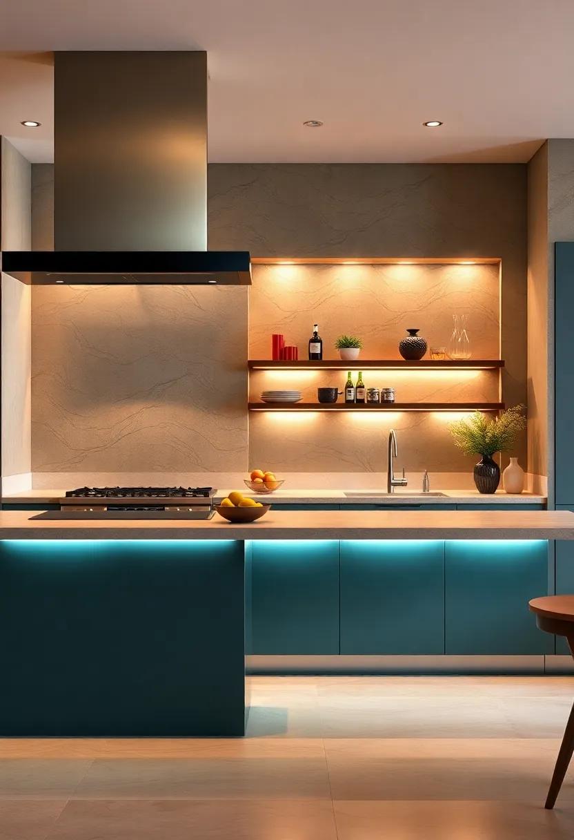 Glass Backsplashes Highlight Backlit Features for a Dramatic Visual Effect in High-End Gourmet Kitchens