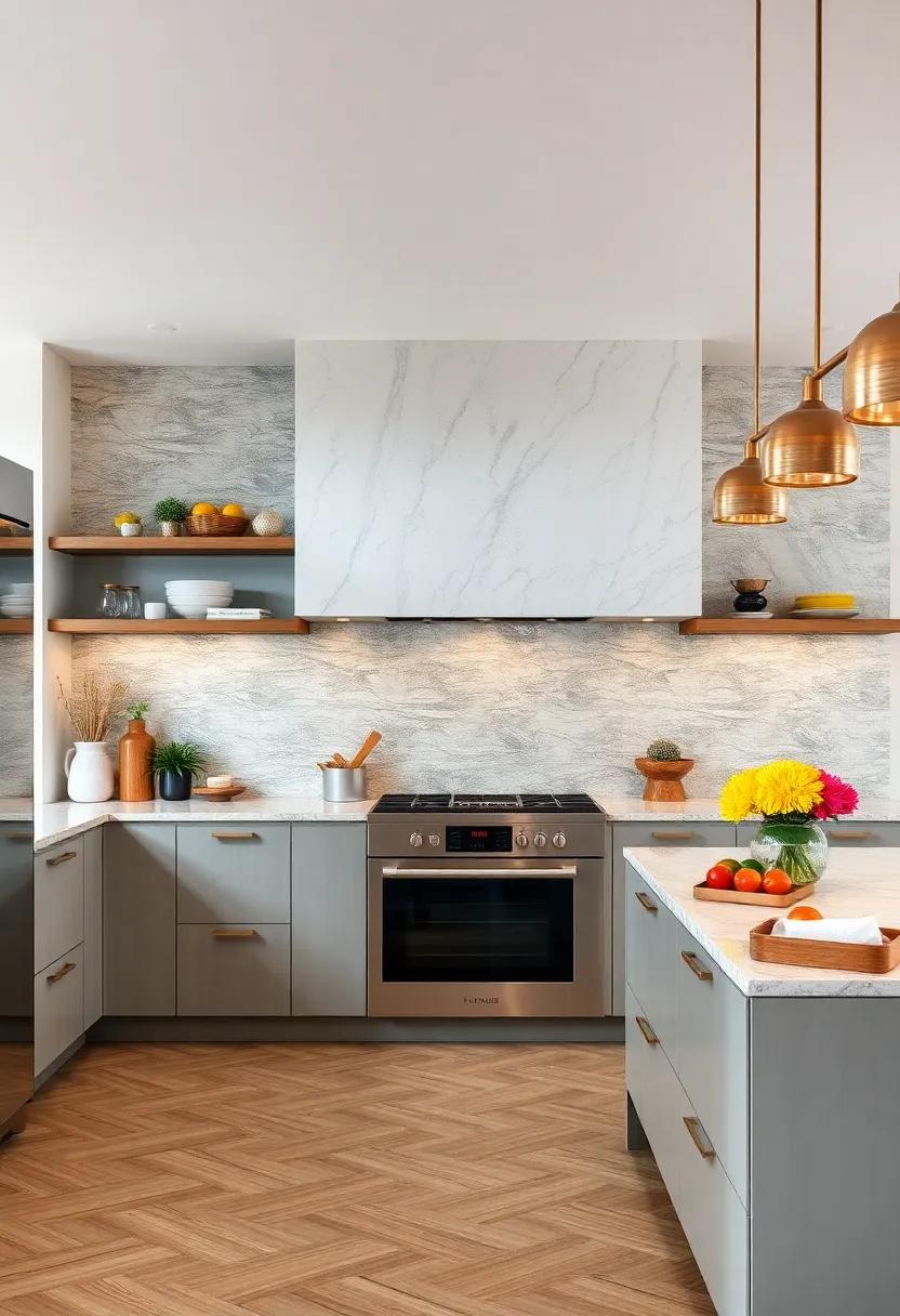 Transform Your Culinary Space With Metallic Tile Backsplashes Reflecting Light and Adding Dimension to Modern Designs