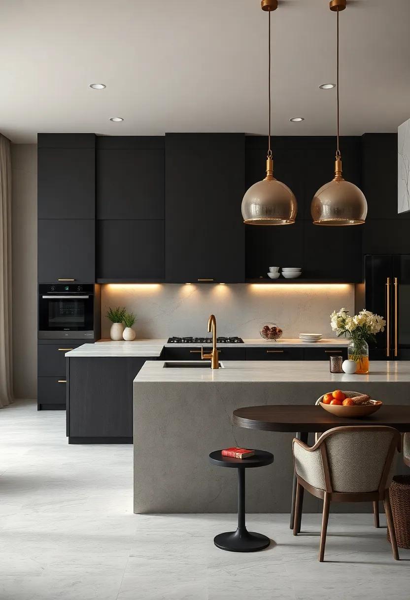 Understated Elegance of Matte Brass Hardware Anchoring the Design in Classic Yet Modern Details