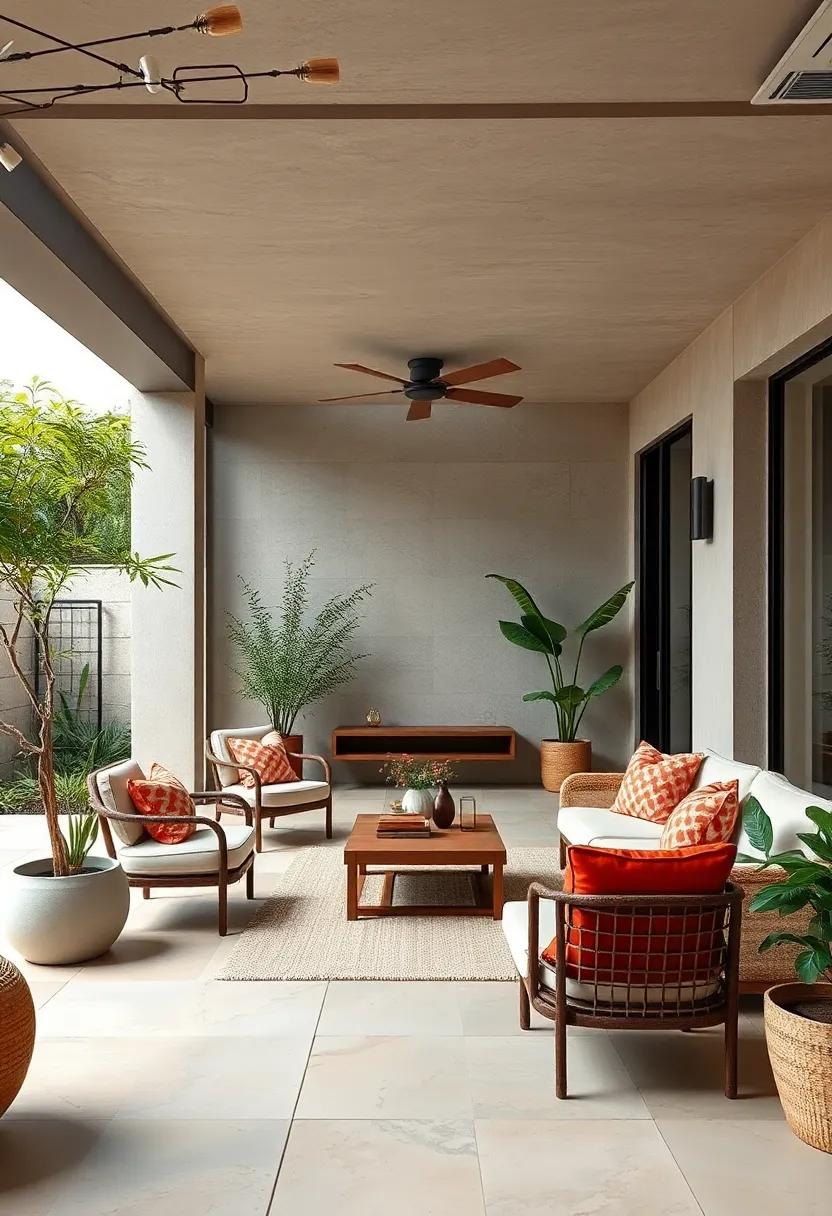 Balancing Negative Space and Functional Elements to Enhance the Sense of Serenity in Patio Layouts