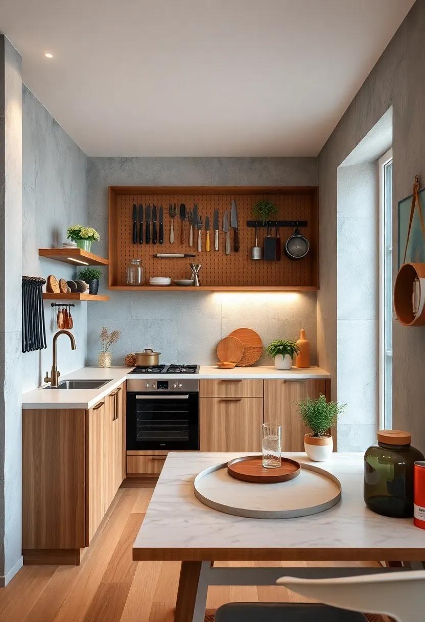 Employing Magnetic Strips and Pegboards for Creative Display and Easy Access to Knives and Cooking Tools