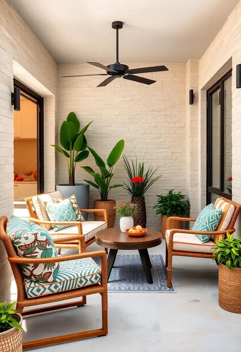 Stackable Chairs with Unique Patterns and Cushions to Add Style Without Sacrificing Space