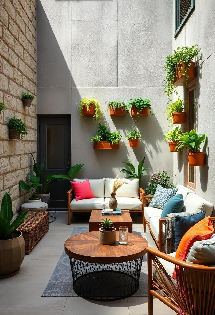 Chic Multi-Level Planters Integrated with Seating to Enhance Vertical Greenery and Comfort