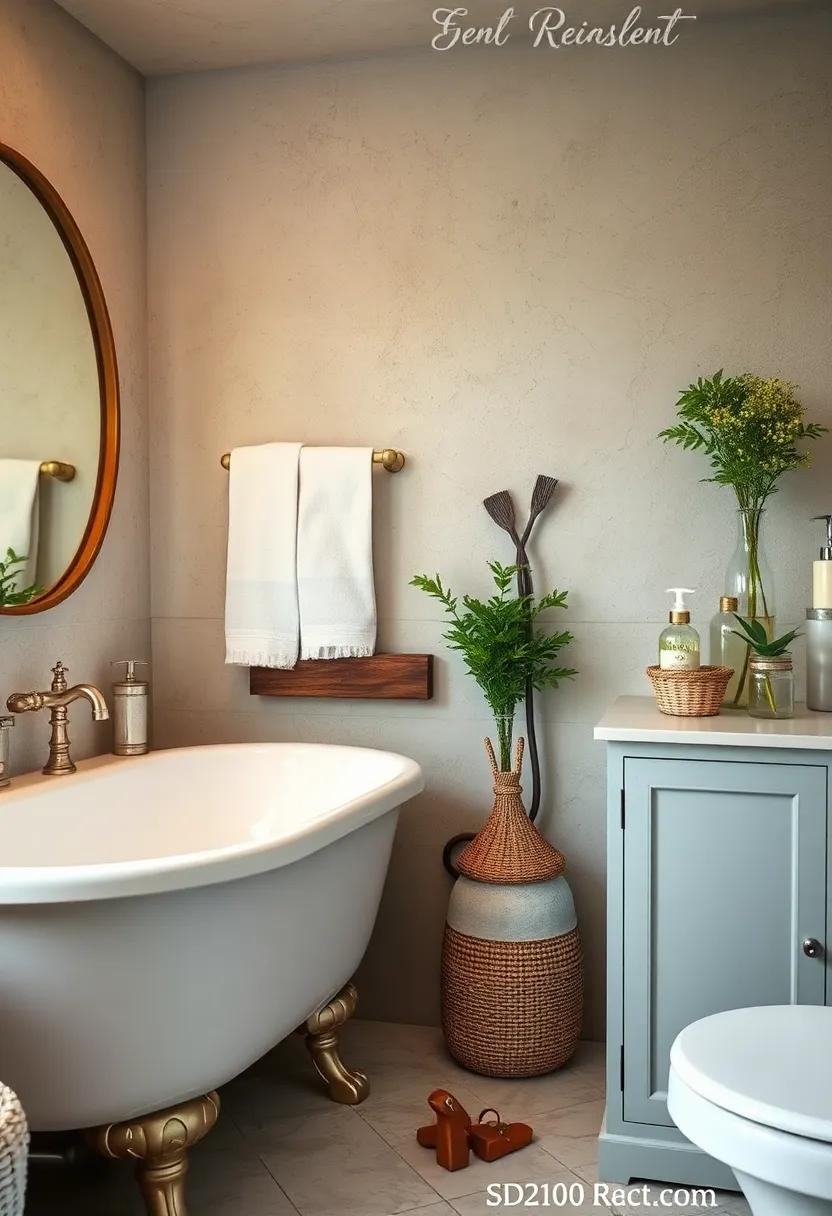 Charming Mason Jar Storage Solutions Filled with Pastel Towels and Natural Soaps