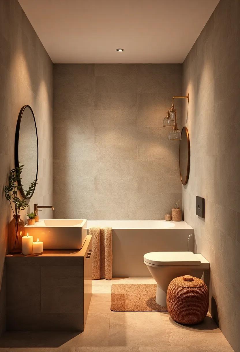 Glow of Candlelight Suitable for Warm and Inviting Bathroom Corners