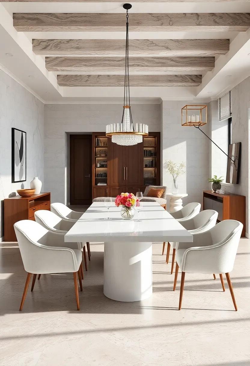 The Intersection of Modern Design and Classic White Elegance in Dining Furniture