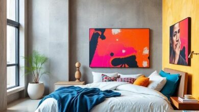 Vibrant Pop-Art Inspirations: Crafting a Bold Modern Bedroom Space