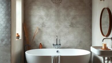 Serene Boho Bathroom Ideas: Embrace a Tub-Focused Relaxing Oasis