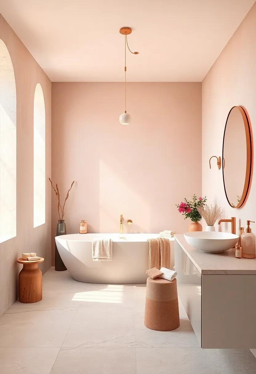 Blush And Rose Gold Hues Transforming Bathrooms Into Elegant Romantic Havens